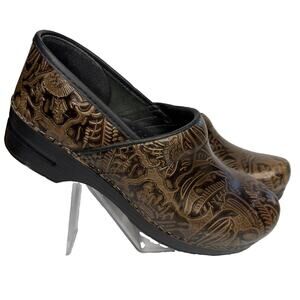 Dansko Women’s EU 42 US 11.5 - 12 Clogs Shoes Brown Tooled Leather Men’s Size 9